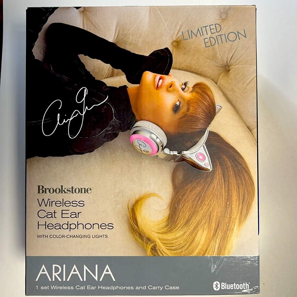 Ariana Grande Wireless Cat Ear Headphones with color changing lights